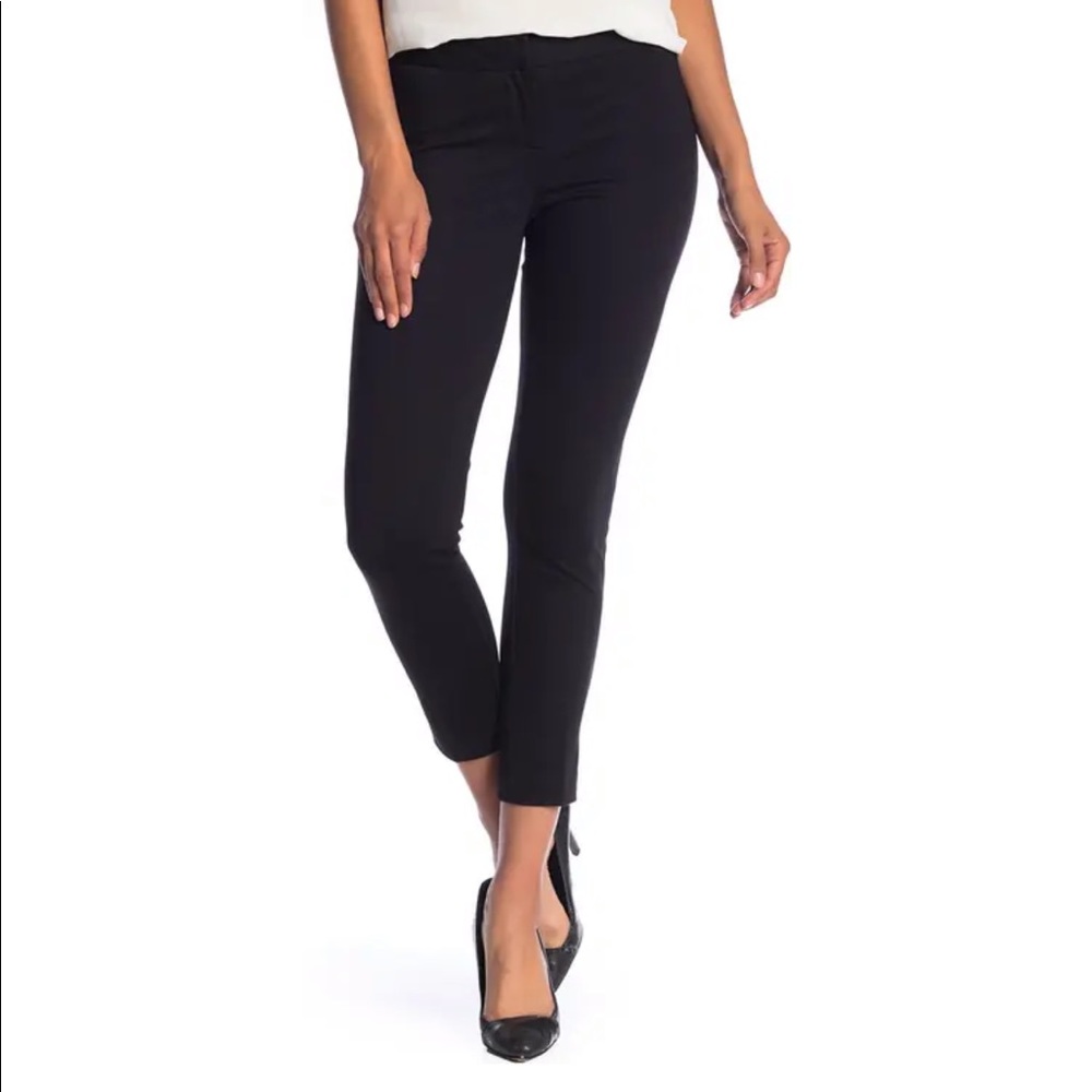 Amanda + Chelsea Black Narrow Leg Ankle Crop Ponte Pants Size 2
